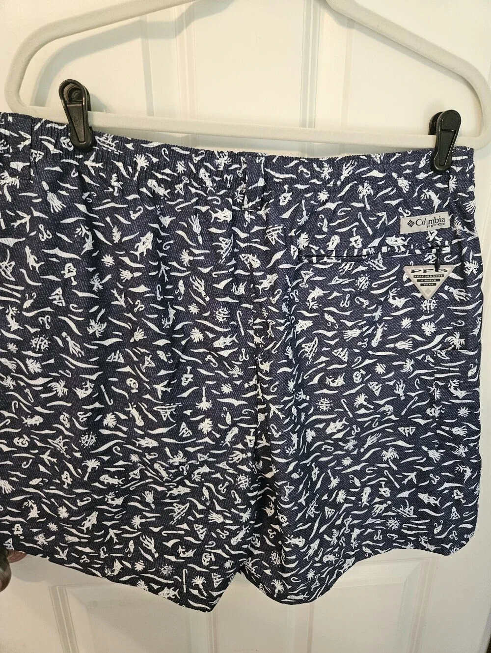 Columbia Blue UPF 50 Printed Swim Shorts